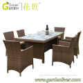 cheap garden modern outdoor furniture aluminum rattan dining set